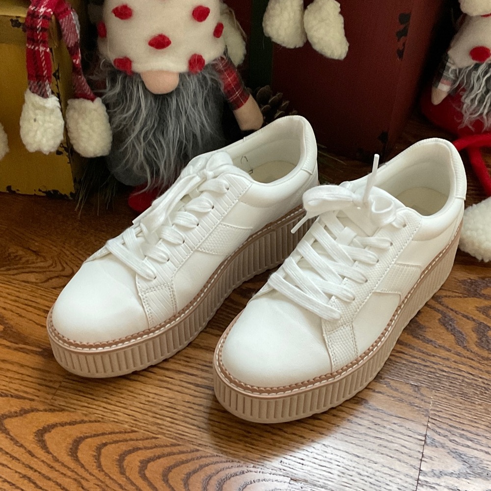 Dolce Vita White Platform Sneakers